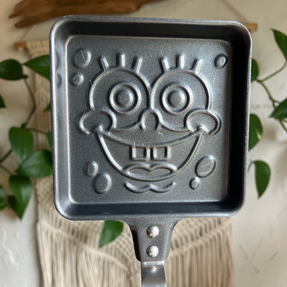 Vintage SpongeBob SquarePants Pancake Sandwich Egg Pan Skillet Nonstick Cartoon - Picture 2 of 6